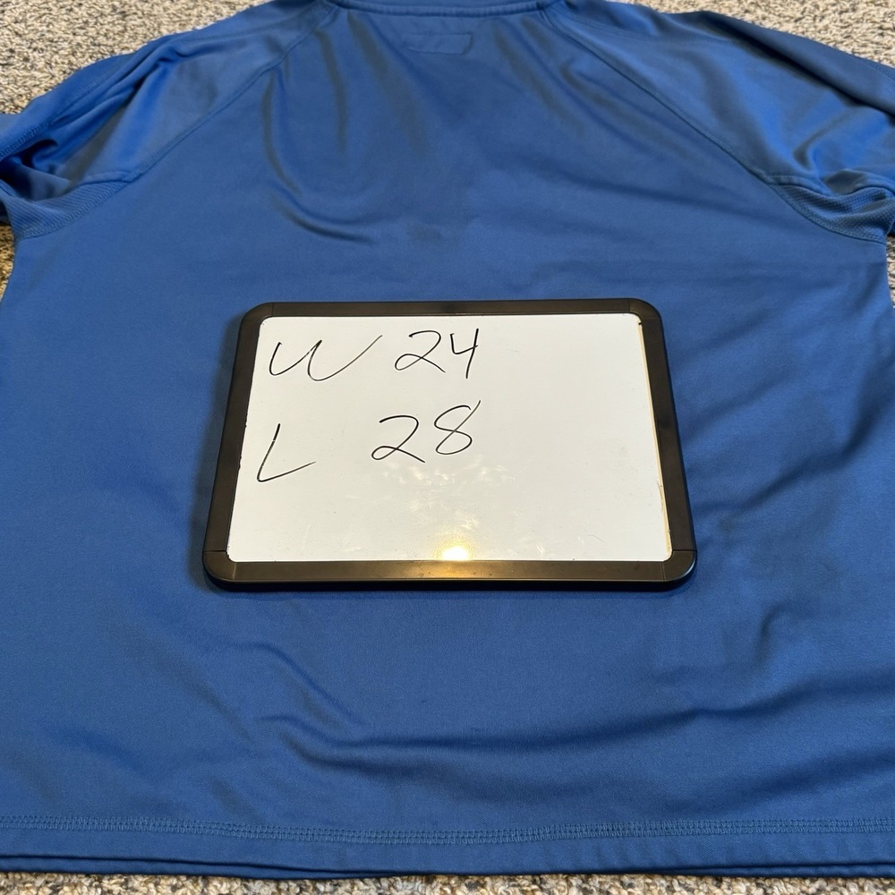 Russell Athletic Dri-Power Blue Quarter Zip Pullover Sweatshirt Men's Size L - Picture 8 of 8